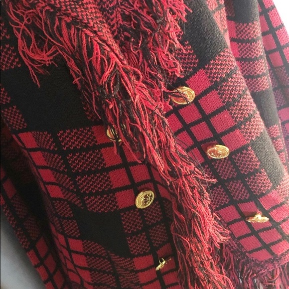 Flannel double breasted blazer sweater. - Picture 2 of 3